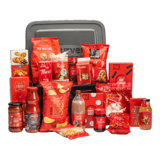 Kerstpakket Goed gevulde box rood non food