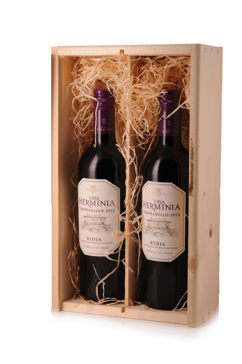 2-Vaks kist Rioja Vina Herminia