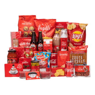 Kerstpakket rood gebaar